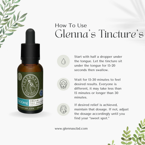 1000MG CBD/CBN Tinctures Glennas CBD