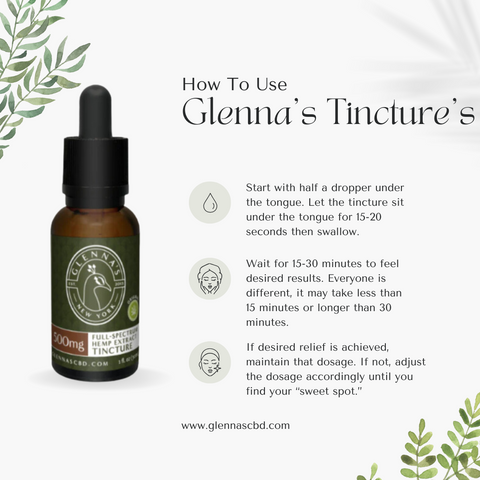 500MG Tinctures Glennas CBD