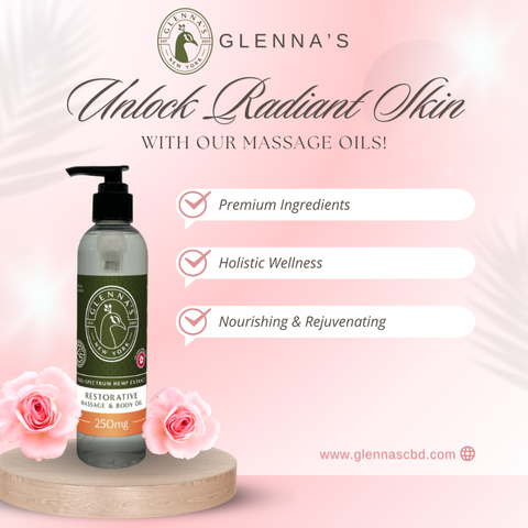 Lavender or Island Hibiscus Massage Oils Glennas CBD