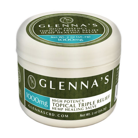 500MG and 1000MG Triple Relief Salves Glennas CBD